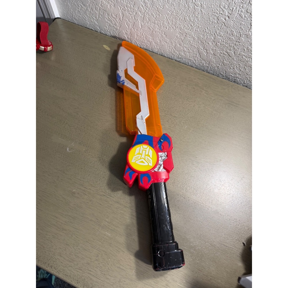 2009 Hasbro Transformers Optimus Prime Cyber Sword Glowing Light Sound Autobots